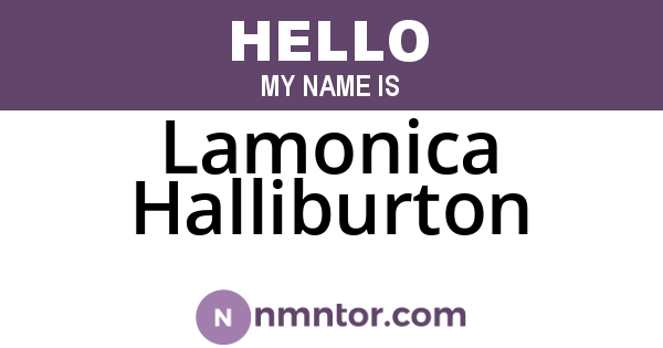 Lamonica Halliburton
