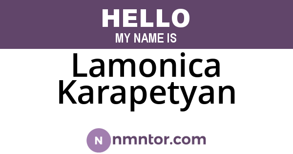 Lamonica Karapetyan