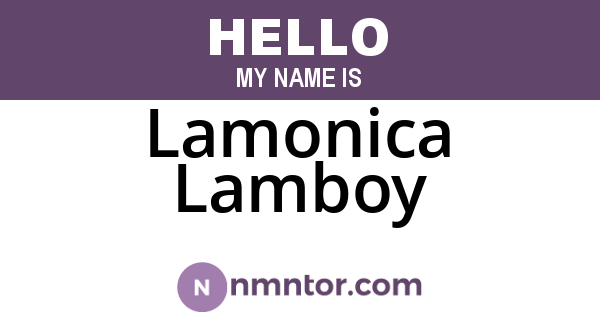 Lamonica Lamboy