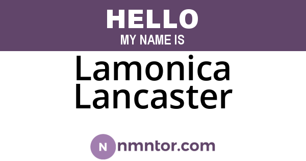Lamonica Lancaster