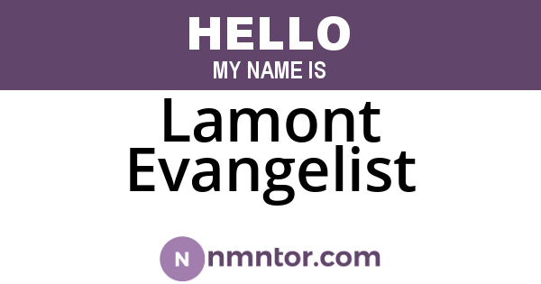 Lamont Evangelist
