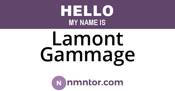 Lamont Gammage