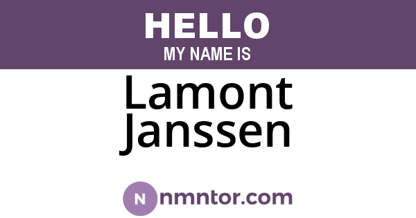 Lamont Janssen