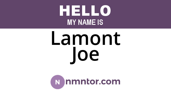 Lamont Joe