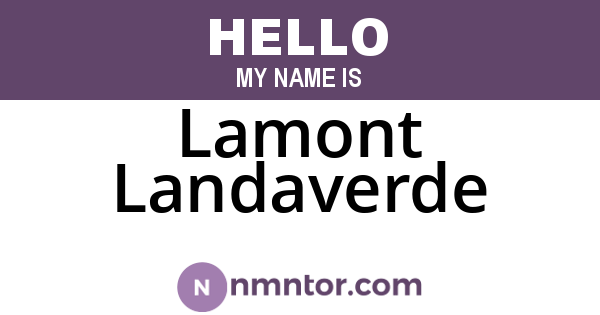 Lamont Landaverde