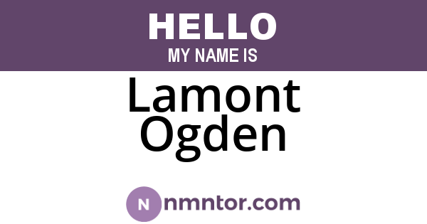Lamont Ogden