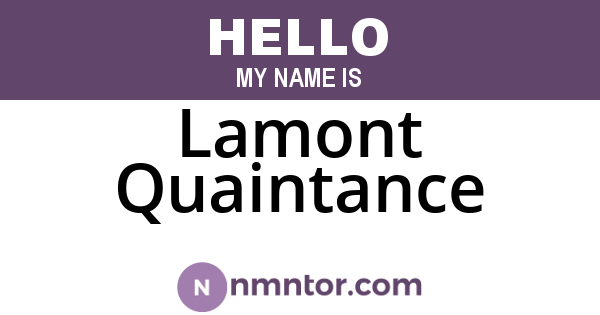 Lamont Quaintance