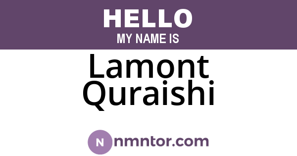 Lamont Quraishi