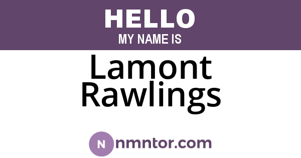 Lamont Rawlings
