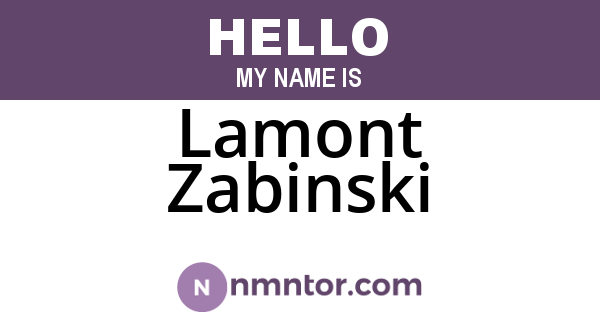 Lamont Zabinski