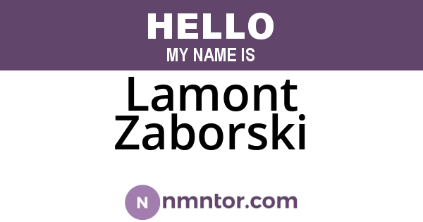 Lamont Zaborski