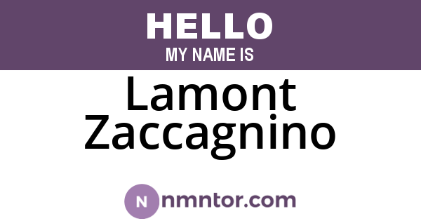 Lamont Zaccagnino