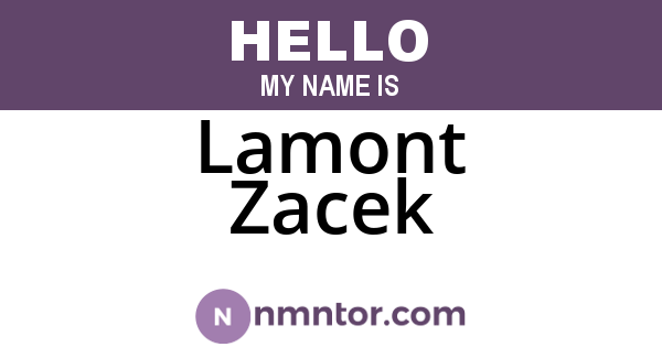 Lamont Zacek