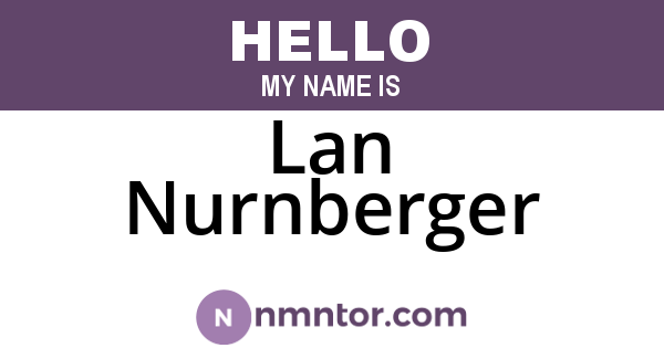 Lan Nurnberger