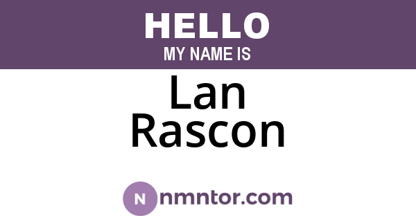 Lan Rascon