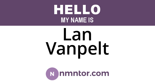 Lan Vanpelt