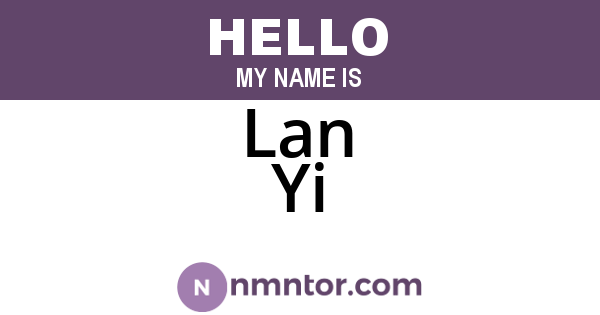 Lan Yi