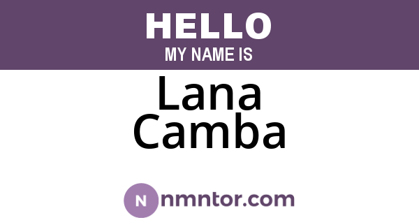 Lana Camba