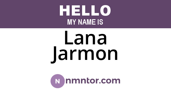 Lana Jarmon