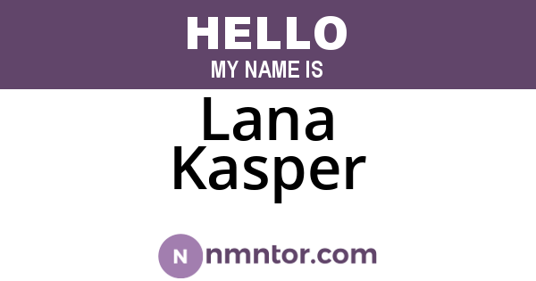Lana Kasper