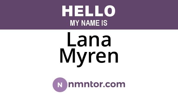 Lana Myren