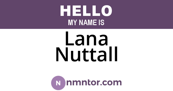 Lana Nuttall