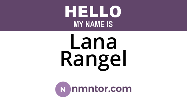 Lana Rangel