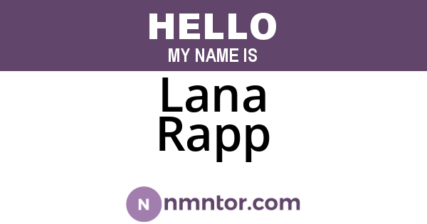 Lana Rapp