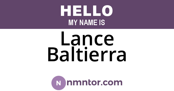 Lance Baltierra