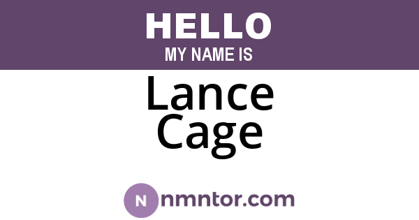 Lance Cage