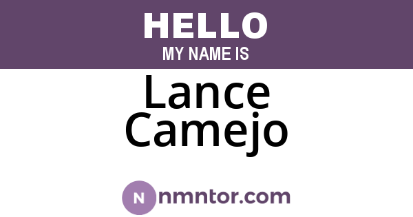 Lance Camejo