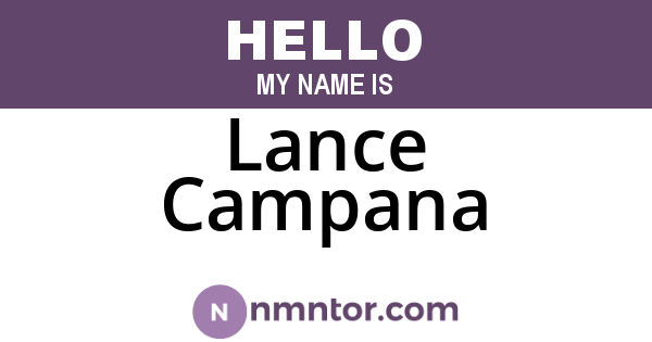 Lance Campana