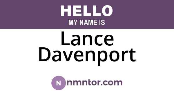 Lance Davenport