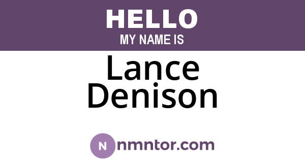 Lance Denison