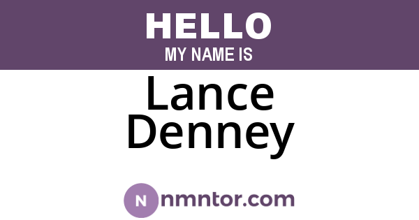 Lance Denney