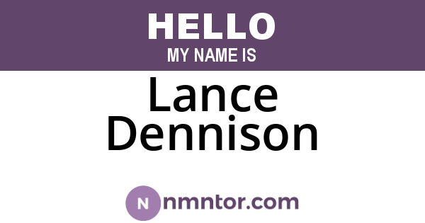 Lance Dennison