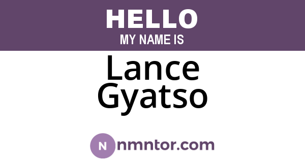 Lance Gyatso