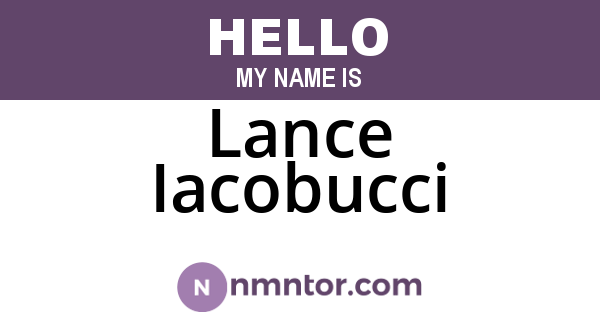 Lance Iacobucci