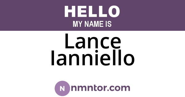 Lance Ianniello