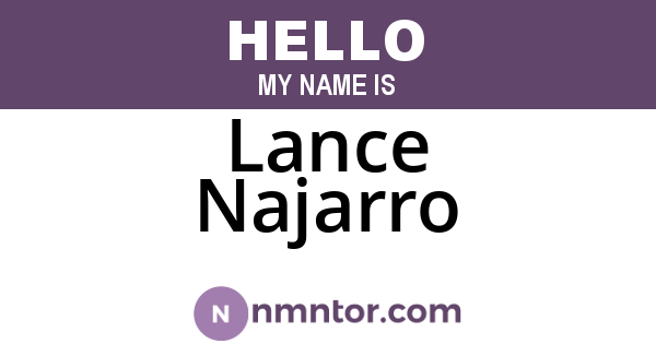 Lance Najarro