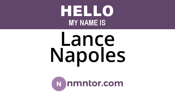 Lance Napoles