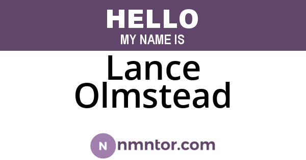 Lance Olmstead