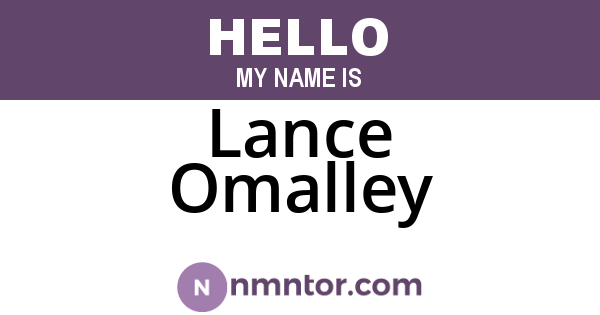 Lance Omalley
