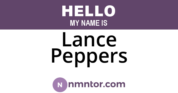 Lance Peppers
