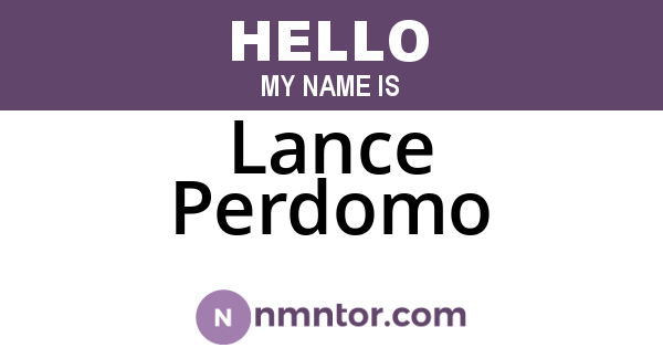 Lance Perdomo