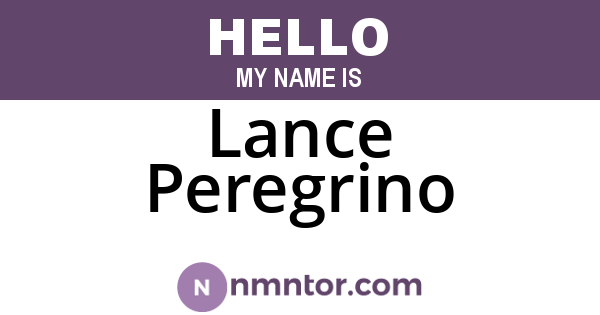 Lance Peregrino