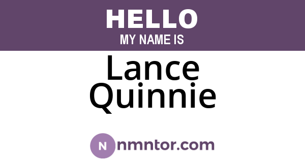 Lance Quinnie