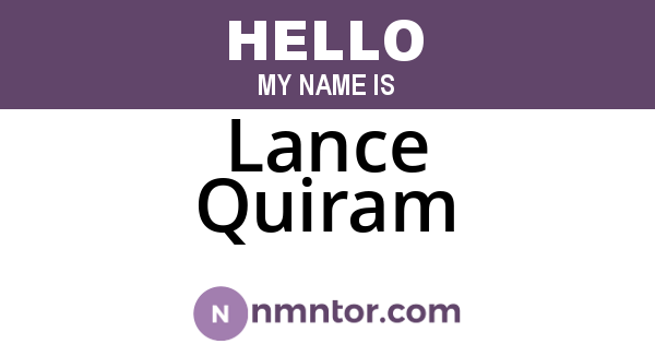 Lance Quiram