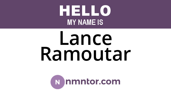 Lance Ramoutar