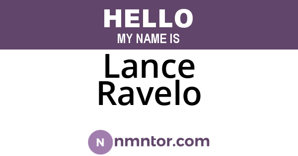 Lance Ravelo